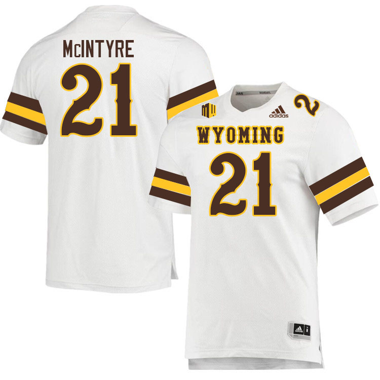 Wyoming Cowboys #21 Koa McIntyre College Football Jerseys Stitched Sale-White